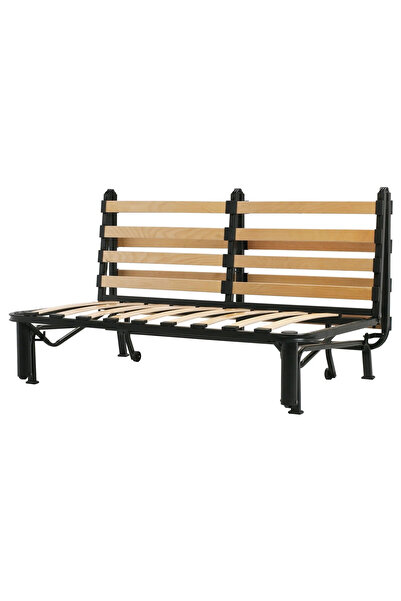 IKEA Siyah Lüks Kanepe - 2'li yataklı kanepe iskeleti