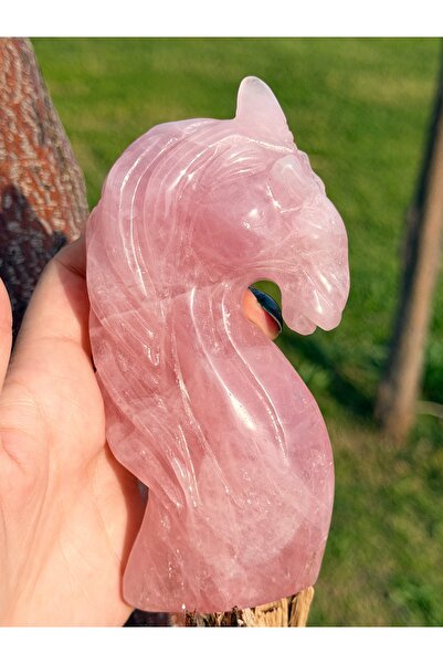 mucize PEMBE KUVARS DOĞALTAŞ AT UNİCORN