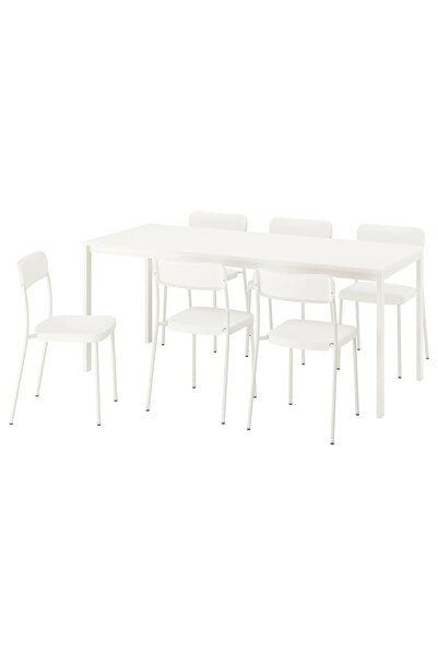 IKEA Beyaz Geniş Yemek Masası - yemek masası takımı
