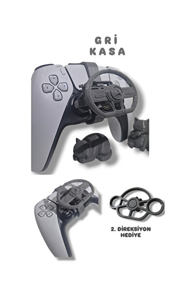 Salıncak Ps5 Mini Direksiyon AMG + Direksiyon Seti GRİ Kasa (Metal Rulmanlı)
