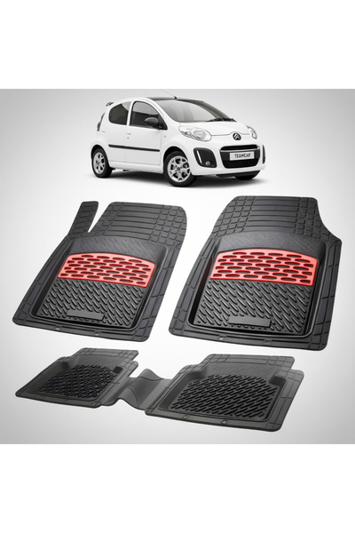 TEAMCAR Σιτροέν C1 Γενιά Ι Συμβατά Πατάκια Δαπέδου 2005-2014 |   Κόκκινο