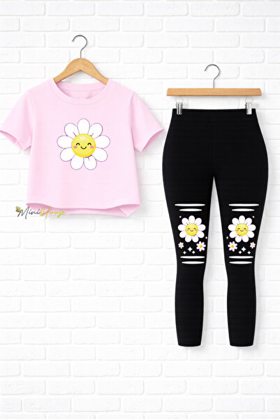 MiniHouse SET CU IMPRIMEU PAPATYA (BLUZĂ ȘI PANTALONI) T-SHIRT ȘI COLANȚE