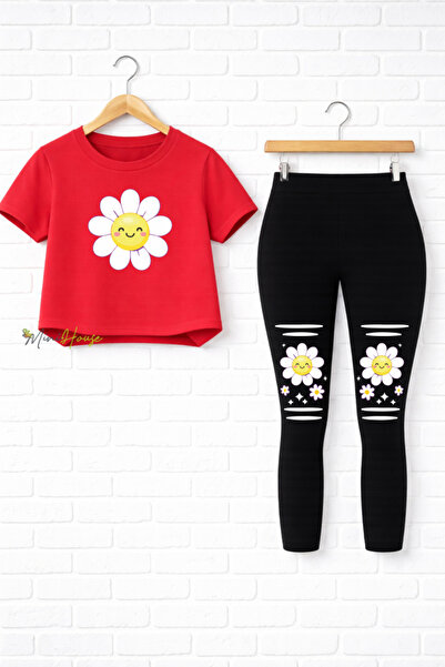 MiniHouse SET CU IMPRIMEU PAPATYA (BLUZĂ ȘI PANTALONI) T-SHIRT ȘI COLANȚE