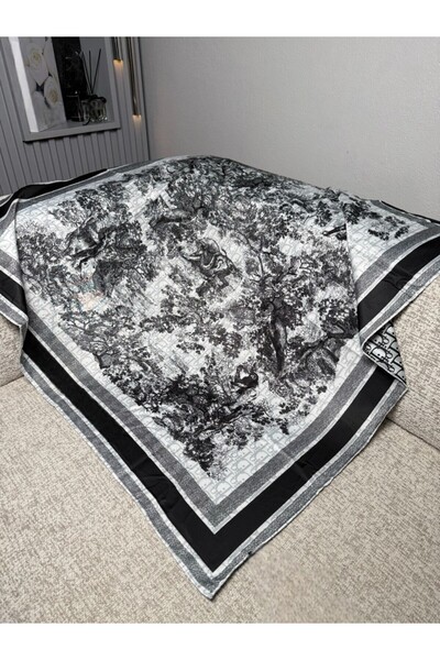 Shiva Scarfs Νέας σεζόν Σάλι με μοτίβο σαφάρι διπλής όψης από βουάλ μεταξωτό ...