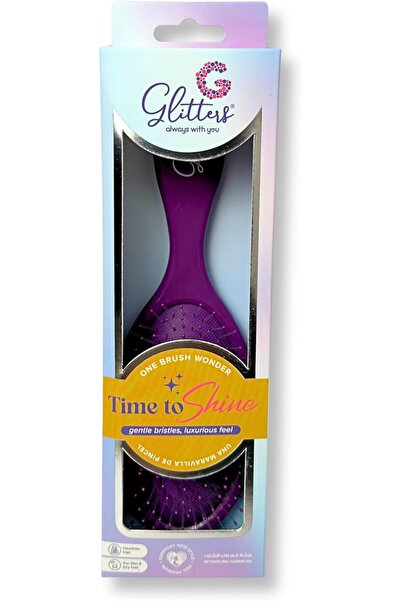 glitters فرشاة فك تشابك الشعر (بنفسجية)