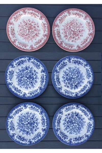 Pinkev Rosabella 6-Person Porcelain 19cm Cake and Dessert Plate