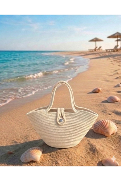 bayram taşcıoğlu home desing Midi Length Days of Vacation Straw Beach Bag