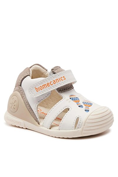 BIOMECANICS Children's leather sandals, Blanco, 242122-B