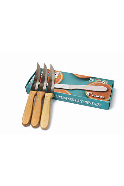 WDA Stainless Steel Kitchen Knife Set with Wooden Handle 5 Inch Fruit Knife D...