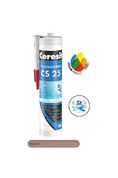 Ceresit Silicon sanitar premium Terra, CS 25, interior / exterior, 280 ml