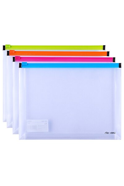 Dell E38976 Zip Bag A5 Assorted Plastic Zipper File