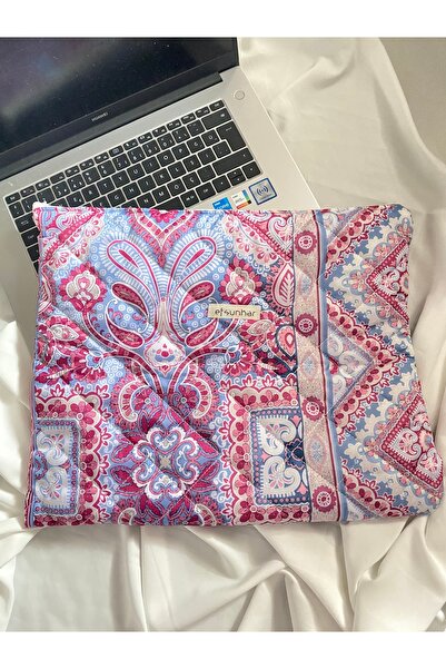 efsunkar etnik desen Kapitone Laptop Çantası 15 İnç Notebook Kılıfı 40x30 cm