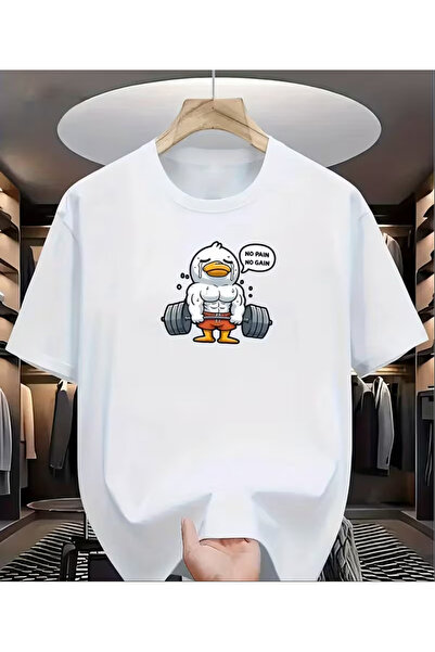 LİNA06 100% Cotton Unisex Loose Fit T-Shirt, Crew Neck,Comfortable for Middle...