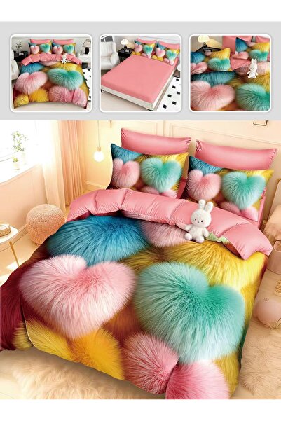 Patul Λινό διπλής όψης Finet, Θειούχο, Διπλό κρεβάτι, Κατωσέντονο, 6 Τεμάχια