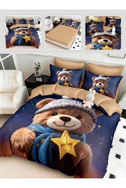 Patul Finet 2-Sided Linen, Sulphur, Double Bed, Fitted Sheet, 6 Pieces