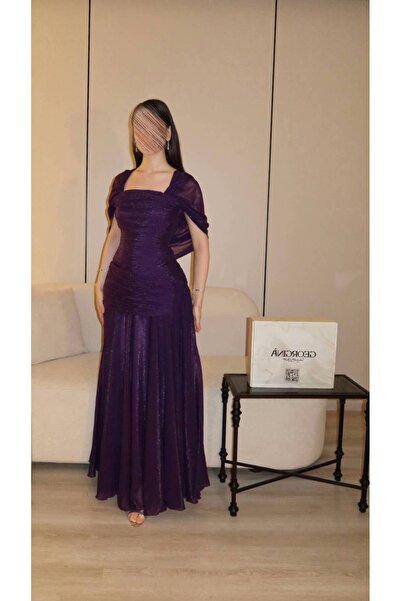 revan Boutique فستان شيفون مع طبقة داخلية انيق جدا