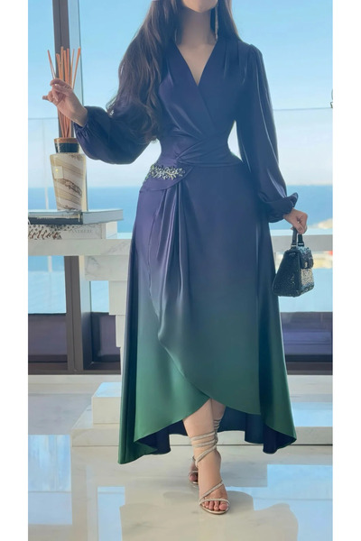 Opera Fashion Soft Dress with Embellishment at the Waist