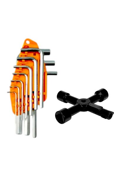 Universal Set of 10 hexagonal keys - 1.5/2/2.5/3/4/5/6/7/8/10 mm -, with 4-in...