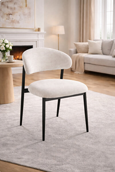 Crestj Modern Design Chair Fashionable and Comfortable Soft Velvet Fabric Sol...