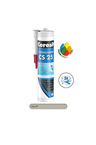 Ceresit Silicon sanitar premium Grey, CS 25, interior / exterior, 280 ml