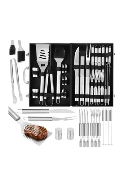 KESNUP Σετ 26 τεμαχίων εργαλείων μπάρμπεκιου, αξεσουάρ ψησίματος από ανοξείδω...