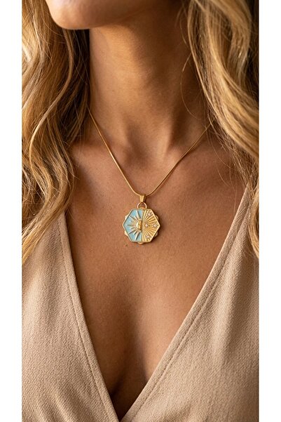 İNN JEWELLERY 316 L Çelik Kolye Kararmaz Antialerjik Güneş Figürlü (2 Yıl İth...