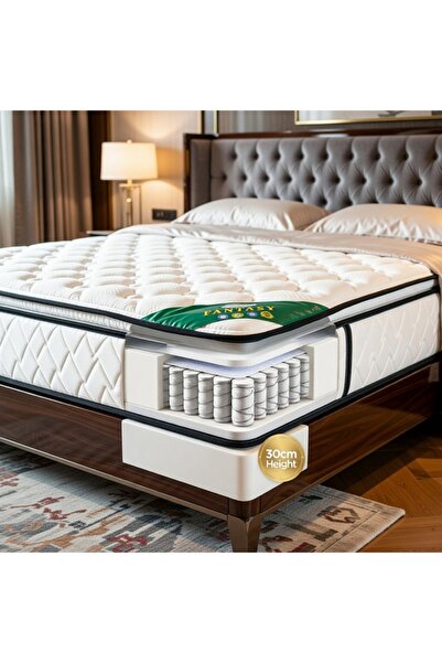 The Mattress Factory فانتاسي 30 سم مرتبة فاخرة من الميموري فوم ونوابض الجيب -...