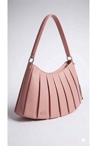 themoiss Shirt Pileli Lakos Pink Color Women's Hand and Shoulder Bag