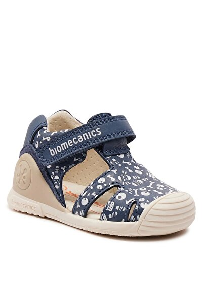 BIOMECANICS Children's leather sandals, Petrol, 242128-A