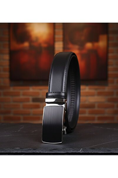 KASVA DERİ 3.5 cm Black Automatic Belt