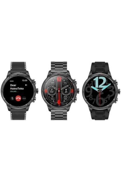 HAINOTEKO RW-60 Max Round Smart Watch With 3 Pair Strap | Waterproof Smart Wa...