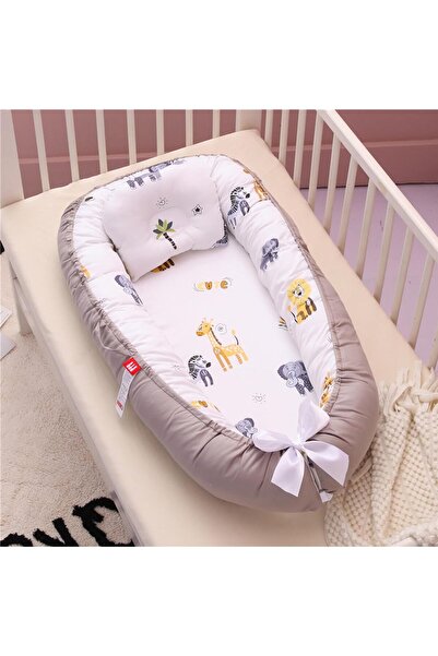 Beauenty سرير أطفال محمول، مهد للنوم، فائق النعومة وقابل للتنفس، مهد قطني محم...