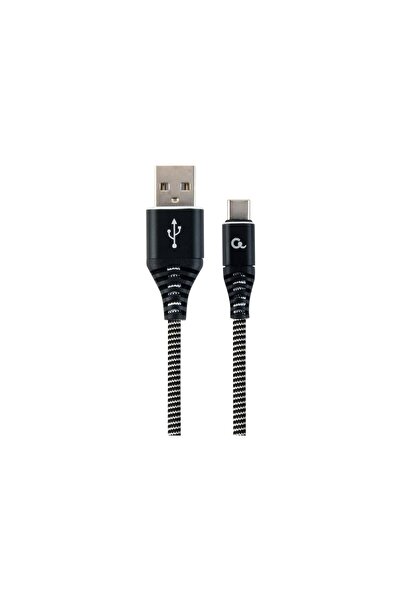 Gembird CC-USB2B-AMCM-2M-BW Premium cotton braided Type-C USB charging and da...