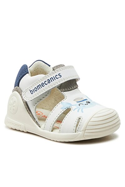 BIOMECANICS Children's leather sandals, Blanco, 242123-A