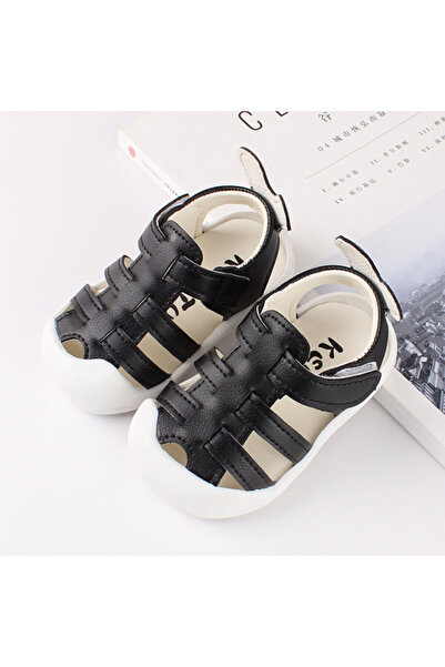 Superbaby Sandalute negre cu urechiuse la spate