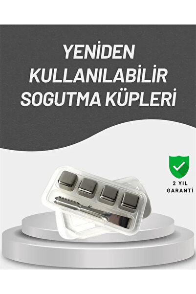 TeknoKapsül Eco-Friendly Metal Ice Cube and Convenient Clip Set