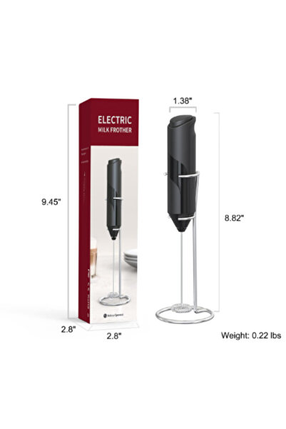 Generic خفاقه حليب كهربائية محمولة مع حامل