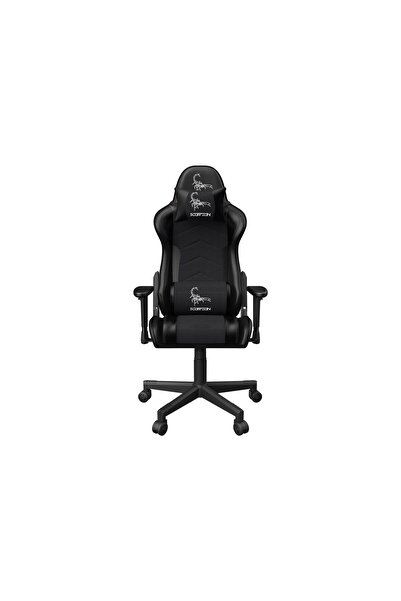 Gembird Gaming chair SCORPION black mesh black skin