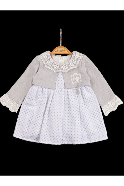 The-kid.co OH POLLY GIRLS DRESS SET - GREY