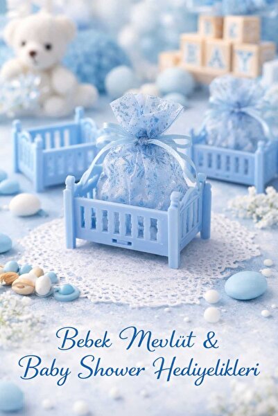 ASG 24 ADET BEBEK DOĞUM & BABY SHOWER & MEVLÜT HEDİYELİK (TÜL DAHİLDİR, İÇERİ...