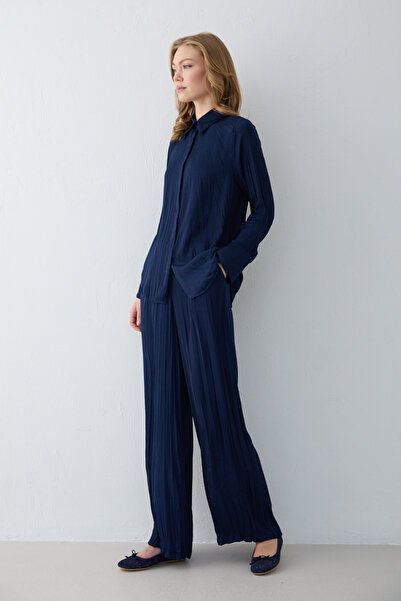 Melike Tatar Modal Satin Shirt Set 32-2738