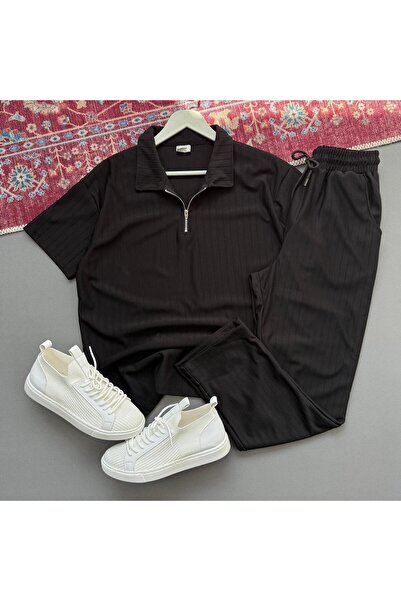 KONSEPT35 Men's Sahra Fabric Combination with Bottom and Top Zipper Fastening