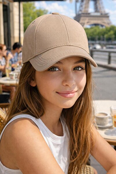 FELLMENS Șapcă ajustabilă din bumbac bej pentru fete