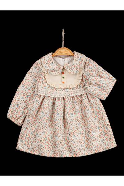 The-kid.co HAPPY BEBI GIRLS DRESS - SALMON