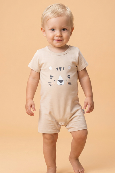 Tuabella %100 Pamuk Erkek Bebek Çocuk Yazlık Kısa Tulum