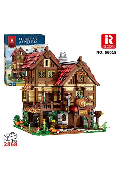 REOBRIX 66018 Orta Çağ Bistrosu Yaratıcı Yapı Blok Seti Building Blocks (Medi...