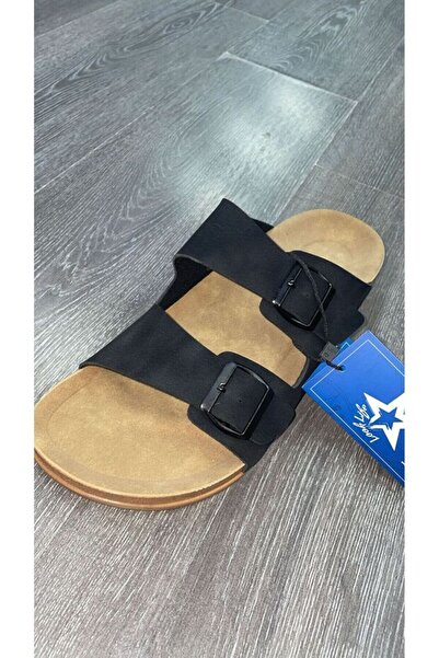 Look Life S963.001 Papuci confortabili pentru bărbați, cu cataramă dublă, pen...
