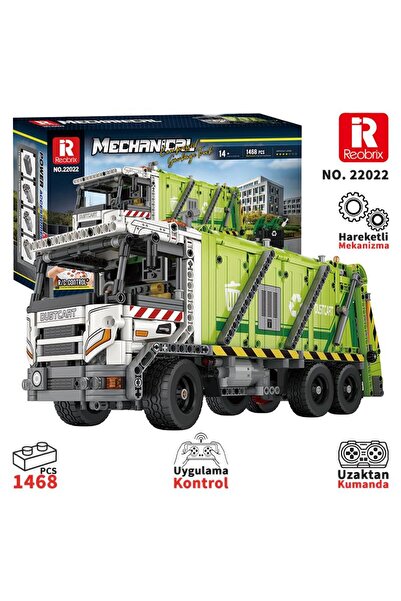 REOBRIX Technic 22022 Çöp Toplama Kamyonu (Garbage Truck) Kumanda&Motorlu Yar...