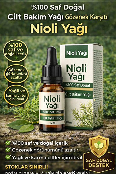 BİORGANİX Nioli Yağı %100 Saf Doğal Cilt Bakım Yağı Gözenek Karşıtı Yağ