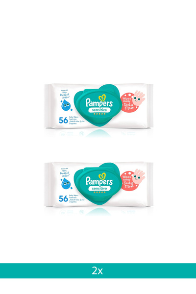 Pampers Sensitive Baby Wipes Duo , (2 PCS)